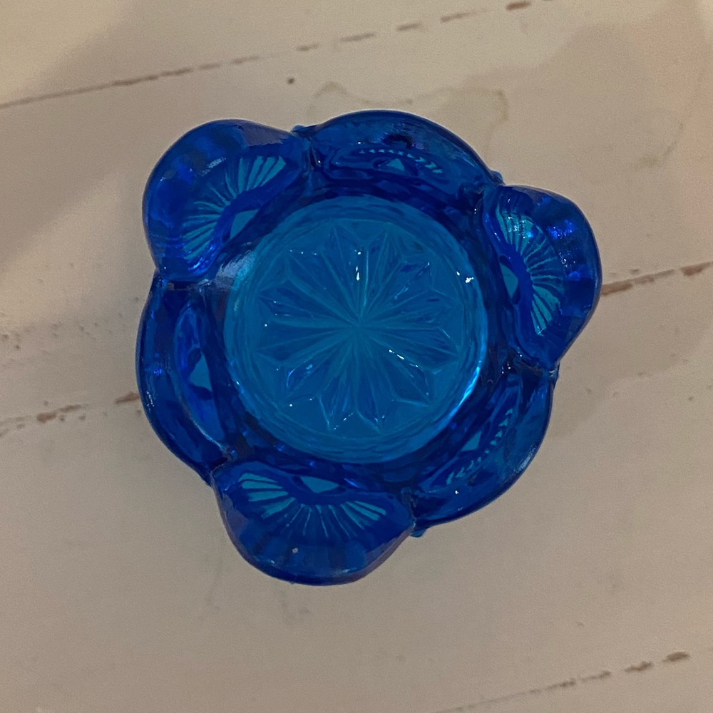 Fenton Blue Hobnail Toothpick Holder - Picture 5 of 6